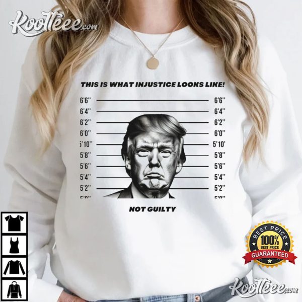 Trump Not Guilty Mugshot Injustice Witchhunt 2024 T-Shirt