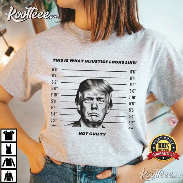 Trump Not Guilty Mugshot Injustice Witchhunt 2024 T-Shirt