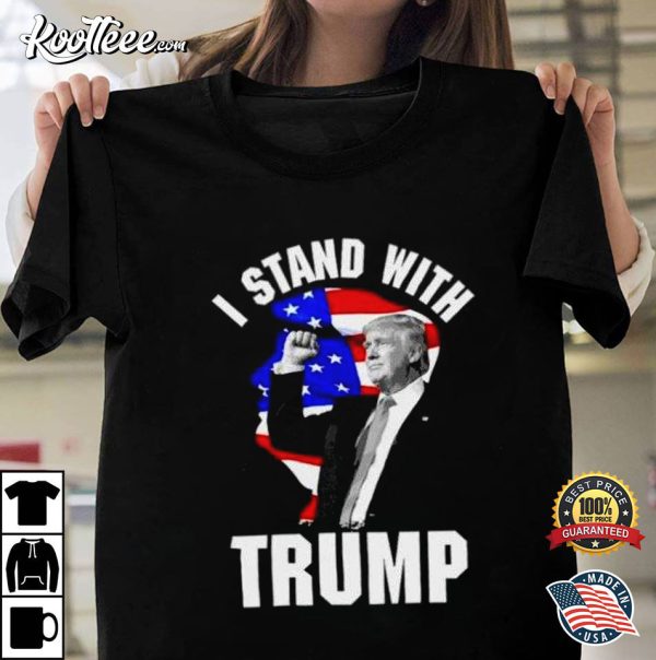 USA Flag Standing With Trump Best Donald Trump Gifts T-Shirt