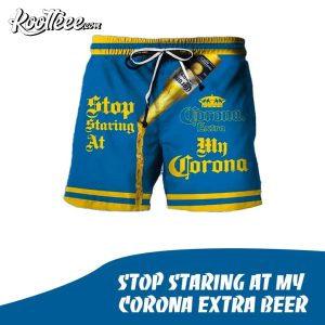 Stop Staring At My Corona Extra Beer Hawaiian Shorts #2