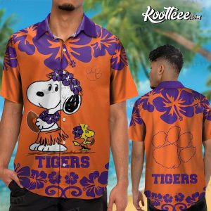 Clemson Tigers Snoopy Woodstock Hawaiian Shirt