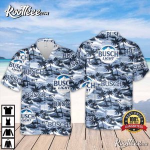 Busch Light Sea Island Pattern Hawaiian Shirt