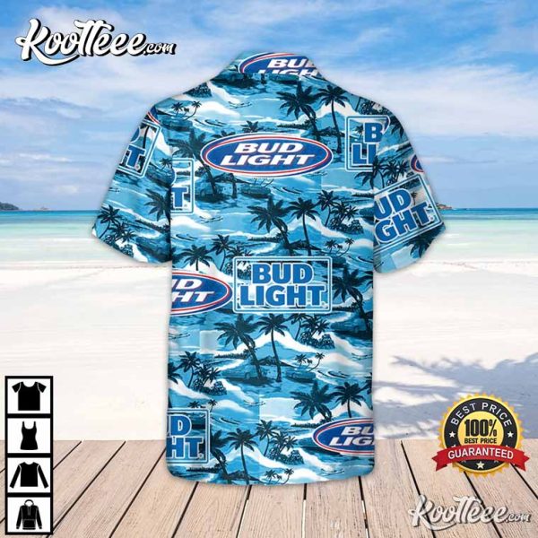 Bud Light Sea Island Pattern Hawaiian Shirt