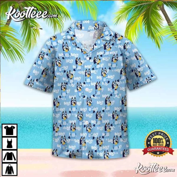 Bluey Mum Family Characters Birthday Hawaiian Shirt