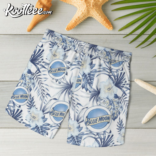 Blue Moon Beer Beach Hawaiian Shirts Hawaiian Shorts