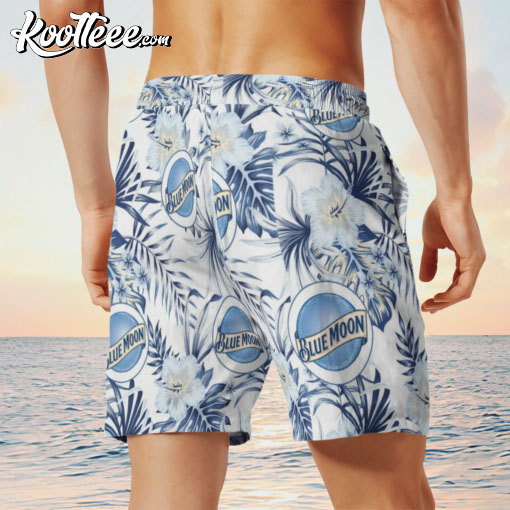 Blue Moon Beer Beach Hawaiian Shirts Hawaiian Shorts