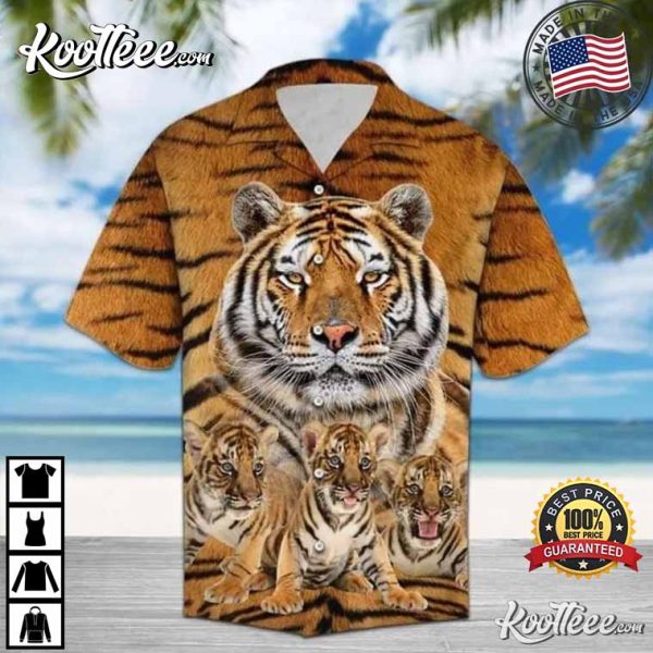 Tiger Funny Pattern Animal Lovers Hawaiian Shirt