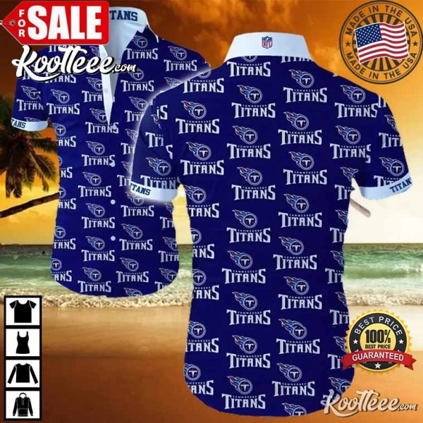 Tennessee Titans Mini Logo Hawaiian Summer Beach Shirt