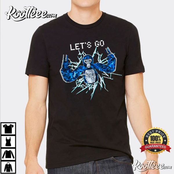 Gorilla Tag Blue Monke VR Gamer Gift For Teen Cool T-Shirt