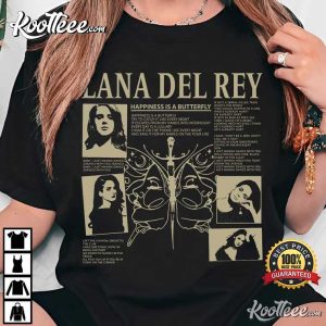 Lana Del Rey Vintage Happiness Is A Butterfly Tour T-Shirt