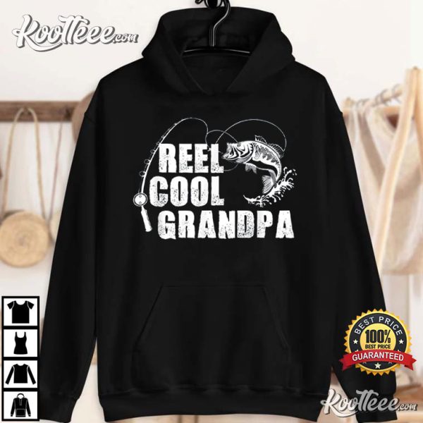 Reel Cool Grandpa Fishing Gift For Dad Or Grandpa T-Shirt