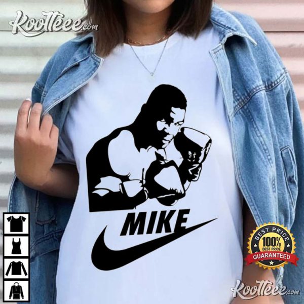 Mike Tyson Swoosh Logo Mashup Boxing Fan T-Shirt