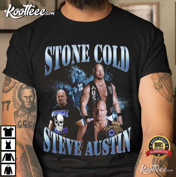 Stone Cold WWF Vintage 80s Bootleg Style T-Shirt