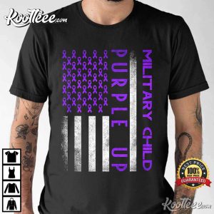 Purple Up Month Of Military Child Awareness T Shirt 1