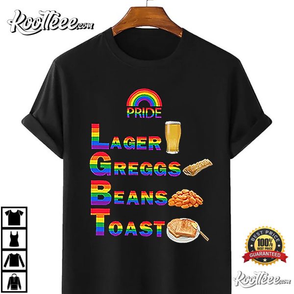 Pride LGBT Lager Greggs Beans Toast T-Shirt