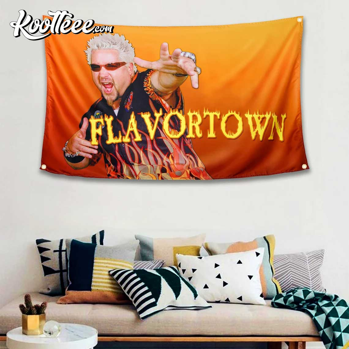 Flavortown Frat Man Cave Flag Funny Tapestry Flag