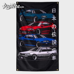 Car Lover Vintage JDM GTR Fans Wall Flag 2