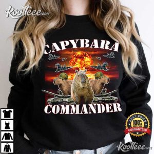 Capybara Commander Funny Capybara Warrior T Shirt 4