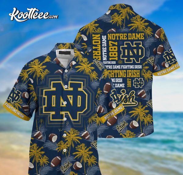 Notre Dame Fighting Irish 3D Full Printing Hawaiian Shirt