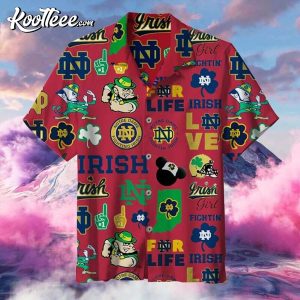 Fighting Irish Notre Dame Hawaiian Shirt Football Notre Dame Shirt Notre  Dame Softball Shirt NEW - Laughinks