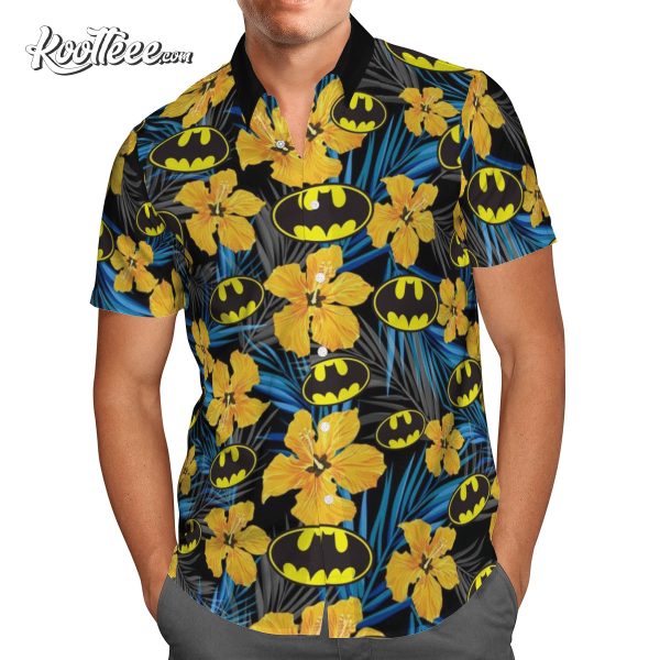Batman Logo Floral Summer Hawaiian Shirt