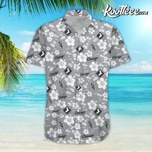 Retro MLB Chicago White Sox Hawaiian Shirt Black White Gray Gift