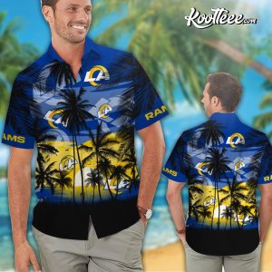 NFL Los Angeles Rams Tropical Hawaiian Shirt And Short 2