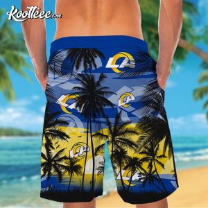 NFL Los Angeles Rams Tropical Hawaiian Shirt And Short 3