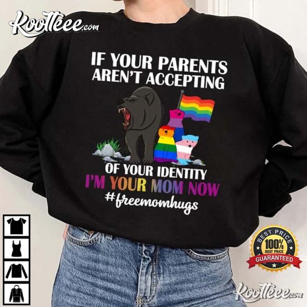 Free Mom Hugs LGBT Pride Mama Bear T-Shirt