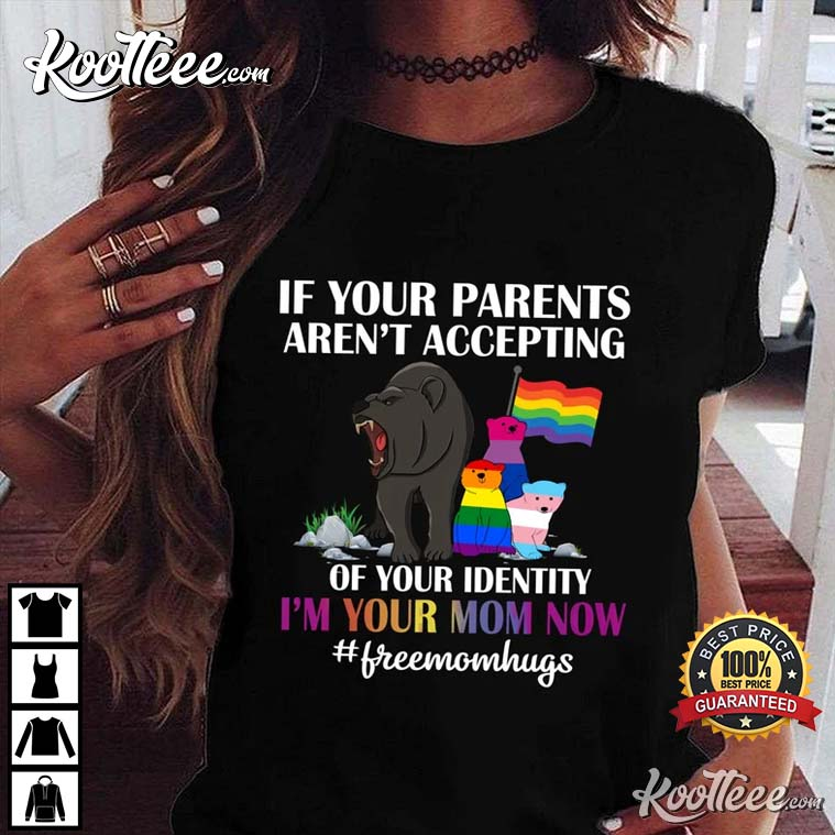 Free Mom Hugs LGBT Pride Mama Bear T-Shirt