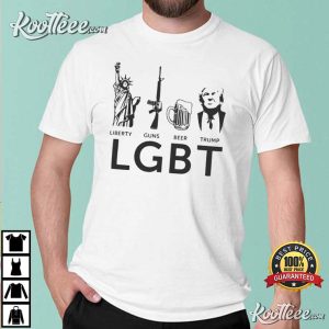 LGBT Trump Liberty Guns Beer Trump 2024 T Shirt 2