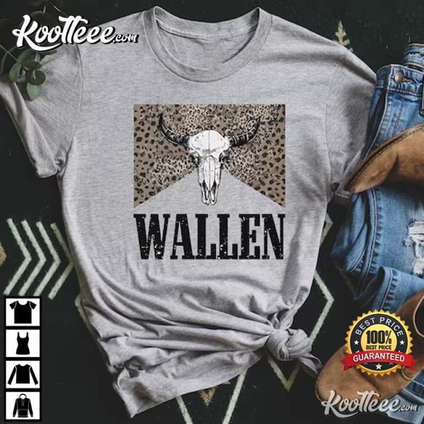 Wallen Cow Skull Western Country Music T-Shirt