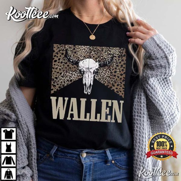 Wallen Cow Skull Western Country Music T-Shirt
