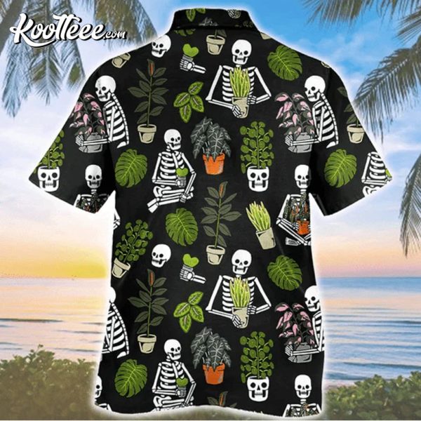 Gardener Skull Pattern Funny Hawaiian Shirt