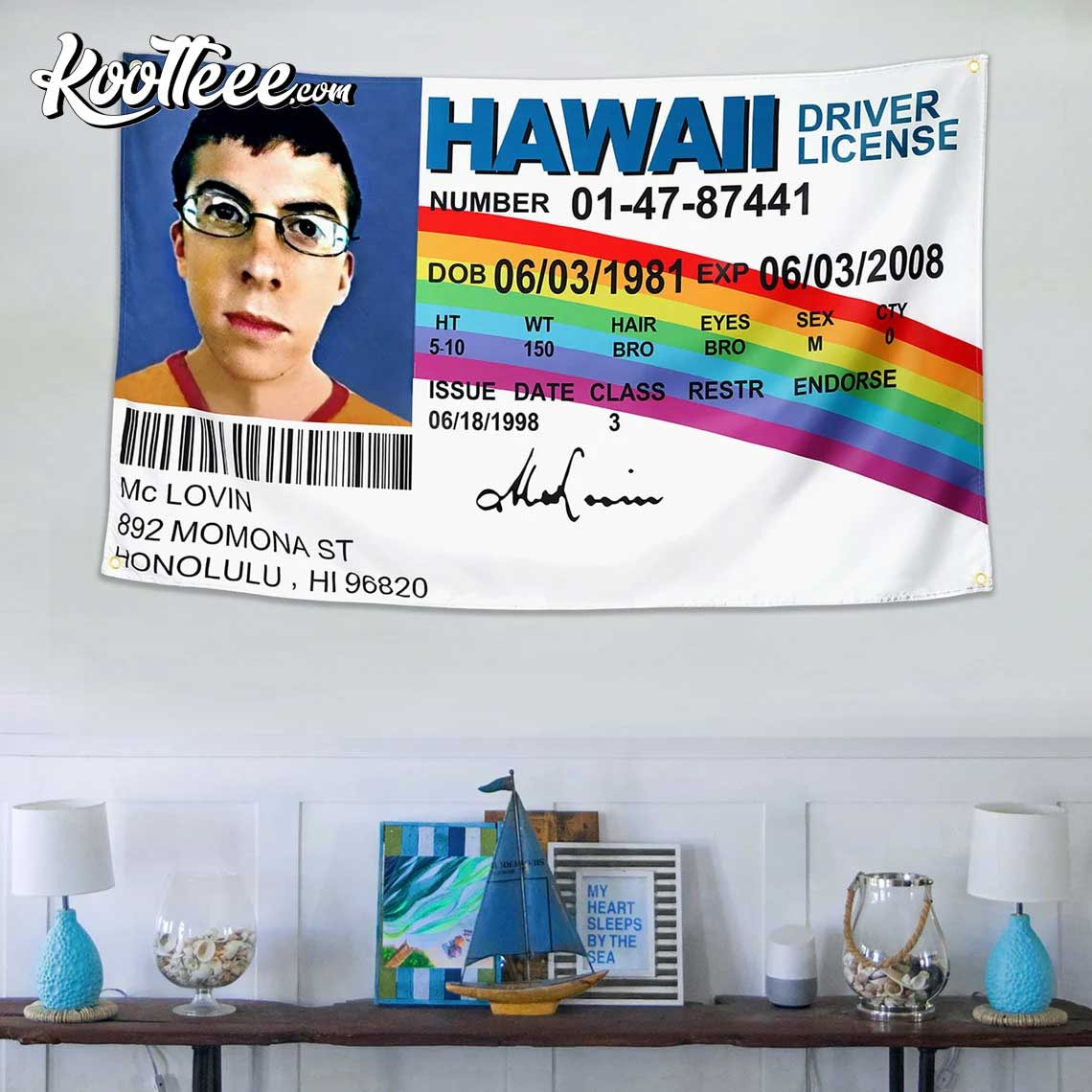 McLovin ID Flag Fake Driver License Funny Flag