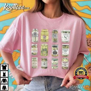 Vintage Canned Pickles Canning Season Gift For Pickle Lovers T Shirt 1