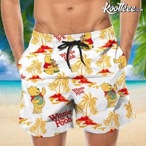 Pooh Bear Cute Cartoon Hawaiian Shirt And Shorts 3