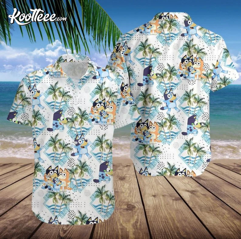 Bluey Funny Hawaiian Shirt Bluey 4th Of July Button Shirt Summer Gift For  Men And Women