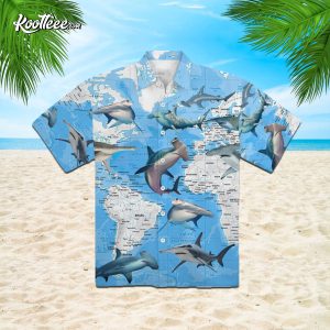 Hammerhead Shark Fishing Aloha Hawaiian Shirt 2
