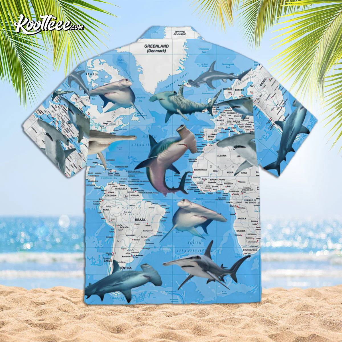 Hammerhead Shark Fishing Aloha Hawaiian Shirt
