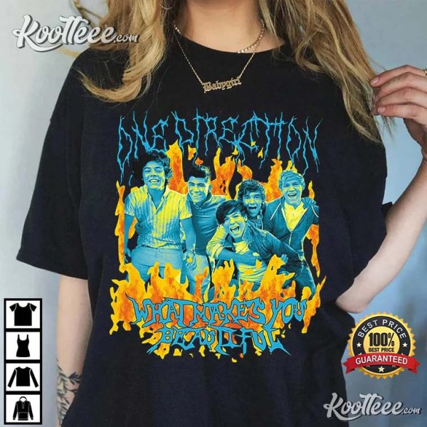 One Direction Heavy Metal Direction Fan Gift T-shirt