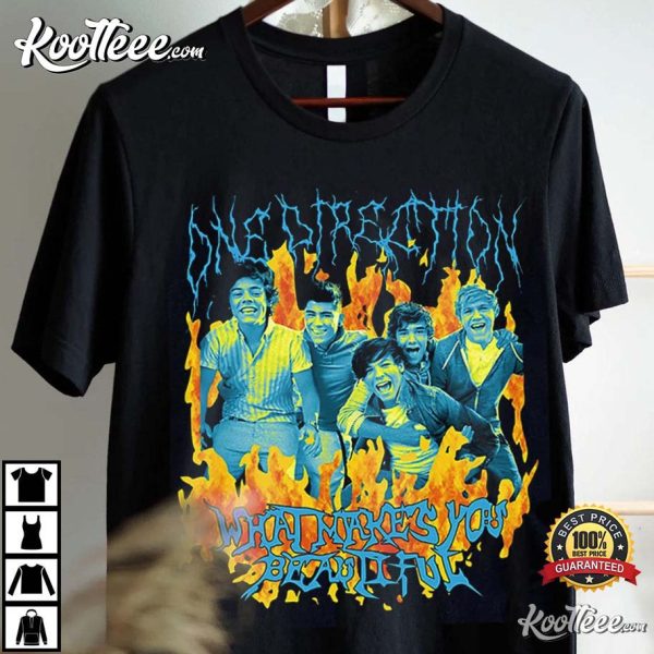 One Direction Heavy Metal Direction Fan Gift T-shirt