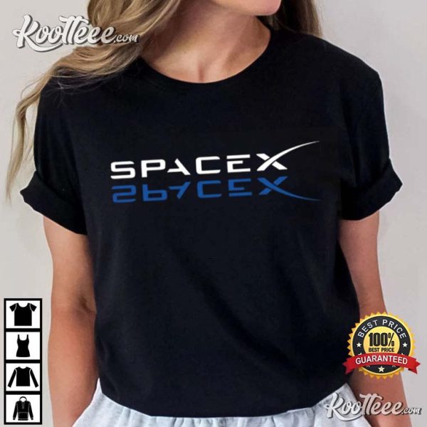 SpaceX Mirrored Logo Space Enthusiast Gift T-shirt