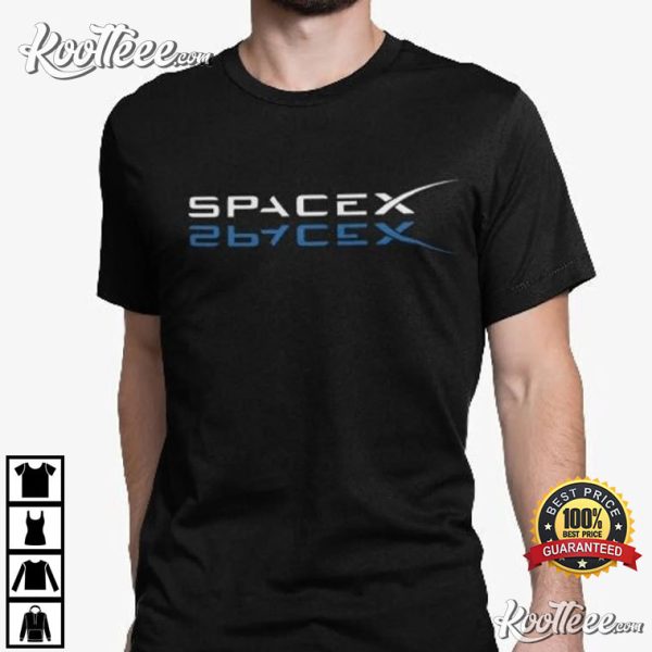 SpaceX Mirrored Logo Space Enthusiast Gift T-shirt