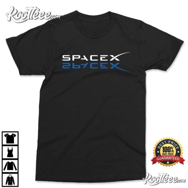 SpaceX Mirrored Logo Space Enthusiast Gift T-shirt