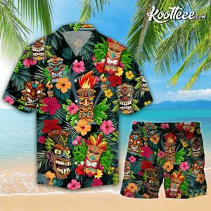 Amazing Tiki Tropical Gifts For Bachelor Party Hawaiian Shirt And Shorts