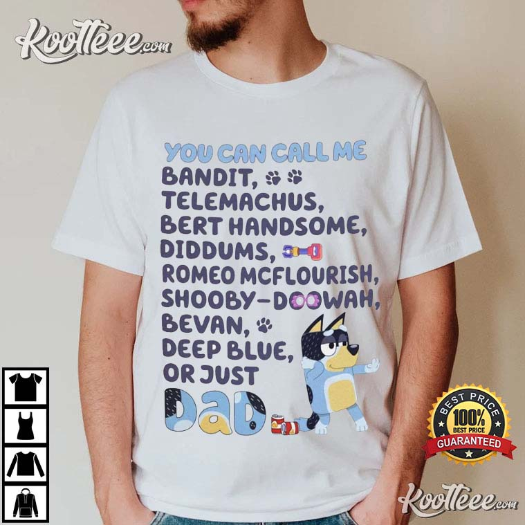 Bluey Dad Bandit Heeler Adult Shirt | Cool Fathers Day Shirt Gift | Funny Dad Shirt | Unisex Tshirt | Husband Gift | Da Royal 3XL Tshirt | Olafeus