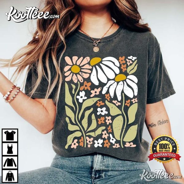 Comfort Colors Flowers Boho Wildflowers Floral Nature T-Shirt
