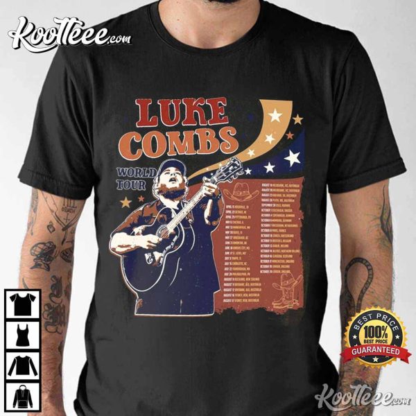 Country Concert 2023 Luke Combs Crazy Bullhead T-Shirt