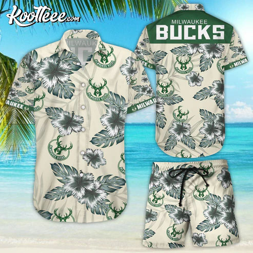 Milwaukee Bucks Tropical Flower Hawaiian Shirt And Shorts